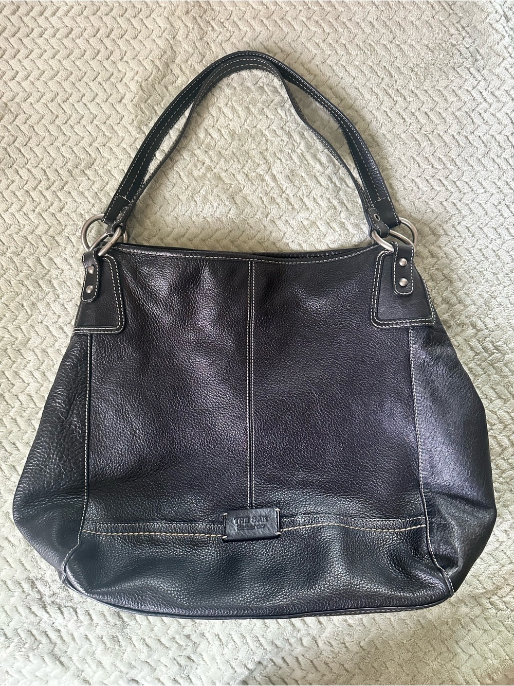 The Sak Black Leather Hobo Shoulder Bag